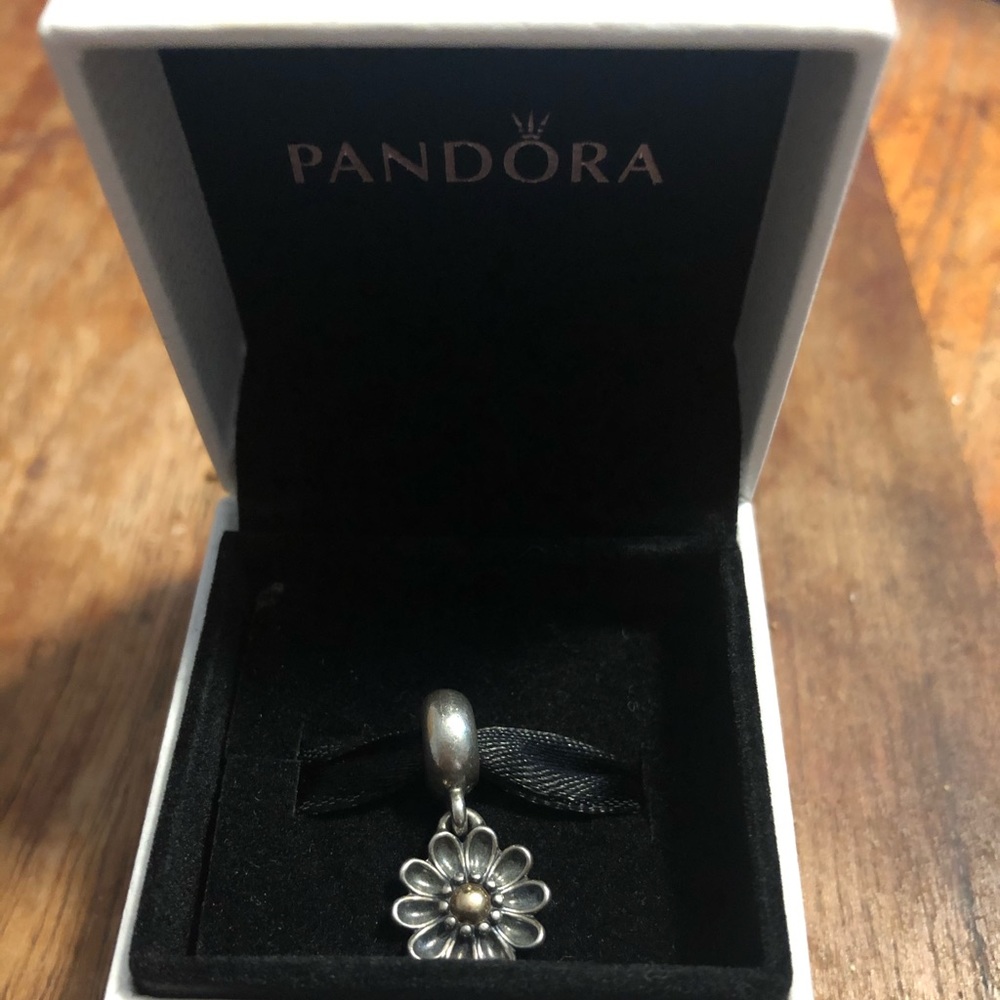 Pandora Two Tone Sunflower Charm
